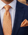 'DERBY' Horse Racing Silk Tie (Light Orange) By Laura Jeanne.