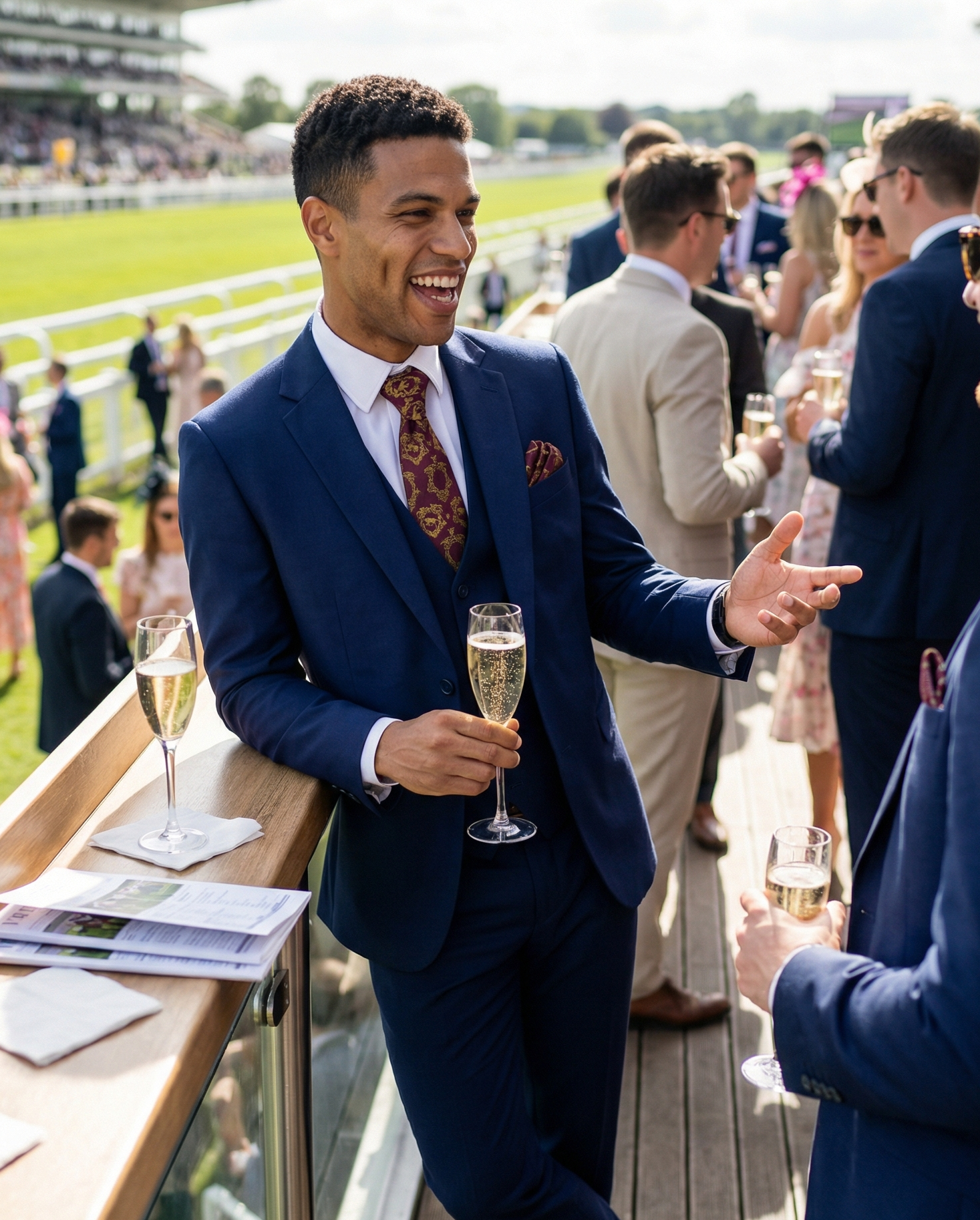 ‘CHELTENHAM’ Horse Racing Silk Tie (Aubergine) By Laura Jeanne