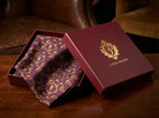 ‘CHELTENHAM’ Silk Pocket Square (Aubergine) By Laura Jeanne - LAURA JEANNE