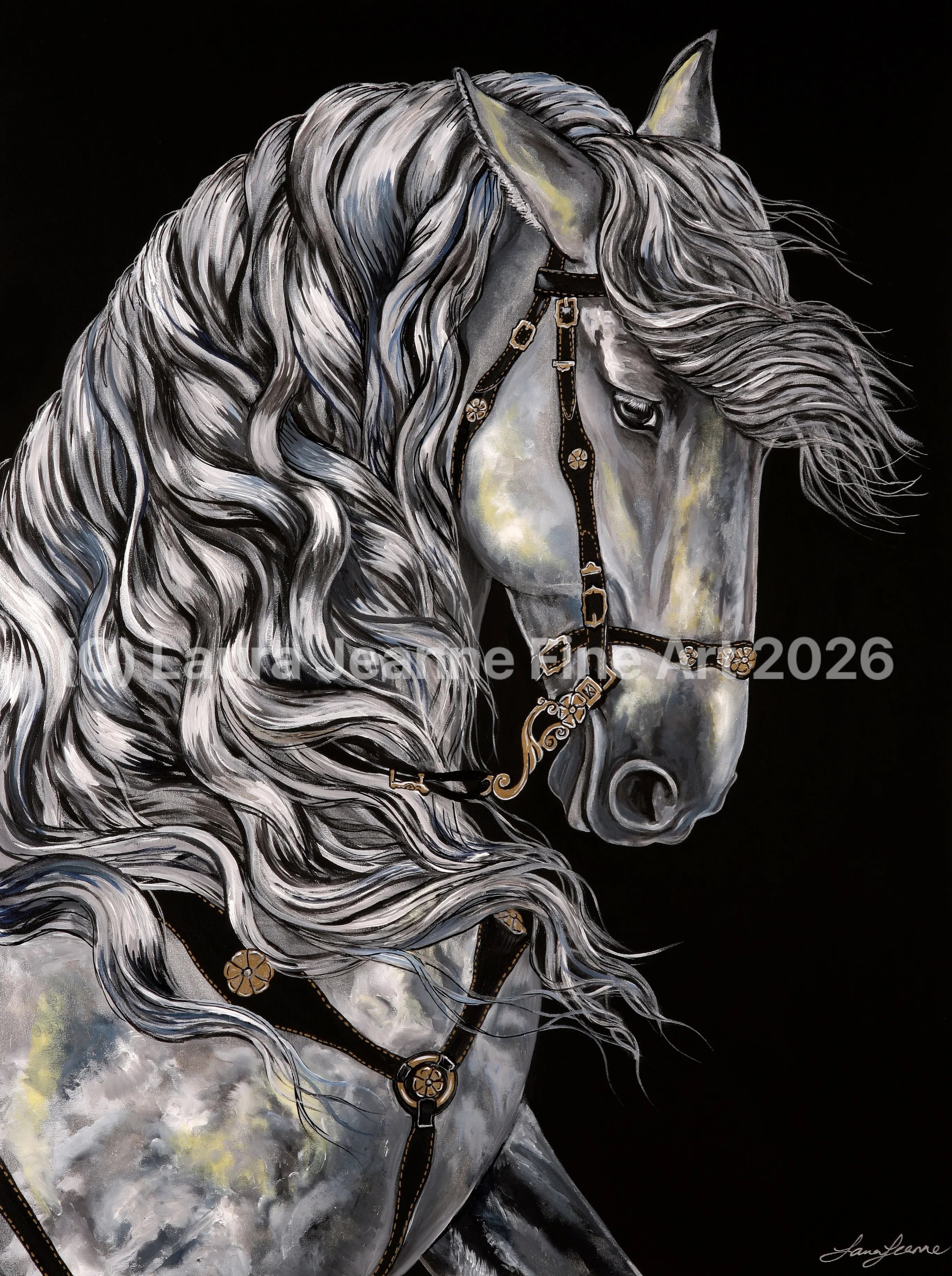 Limited Edition, ‘SILVER SOVEREIGN’ By Laura Jeanne A2 Size Giclée Prints (42.0 x 59.4cm). - LAURA JEANNE