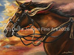 Limited Edition, ‘WAR HORSE’ By Laura Jeanne A2 Size Giclée Prints (42.0 x 59.4cm). - LAURA JEANNE