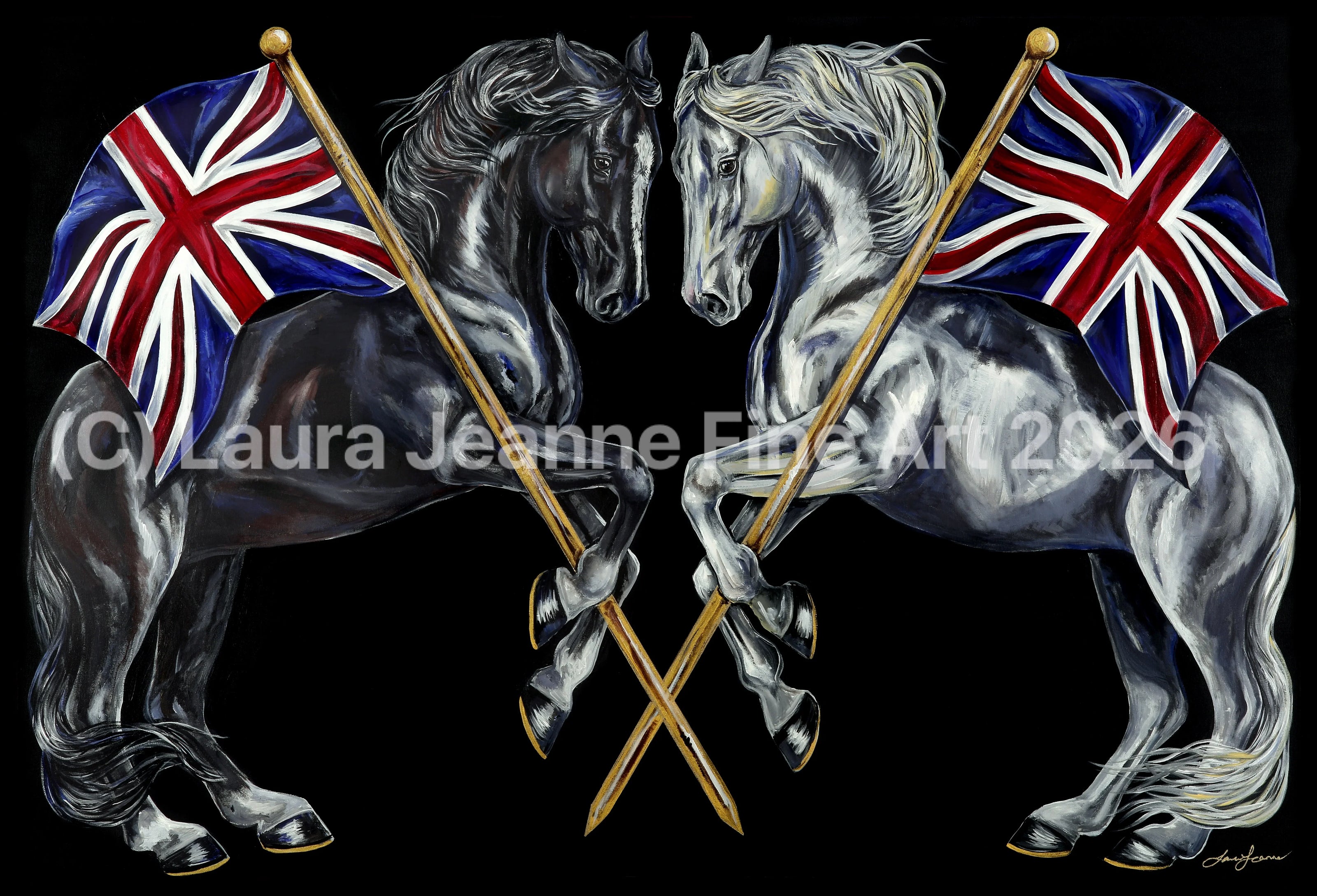 Limited Edition, ‘UNION & JACK’ By Laura Jeanne A2 Size Giclée Prints (42.0 x 59.4cm). - LAURA JEANNE