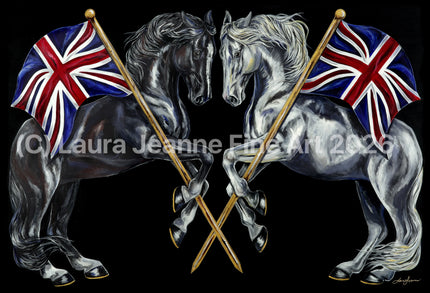 Limited Edition, ‘UNION & JACK’ By Laura Jeanne A2 Size Giclée Prints (42.0 x 59.4cm). - LAURA JEANNE