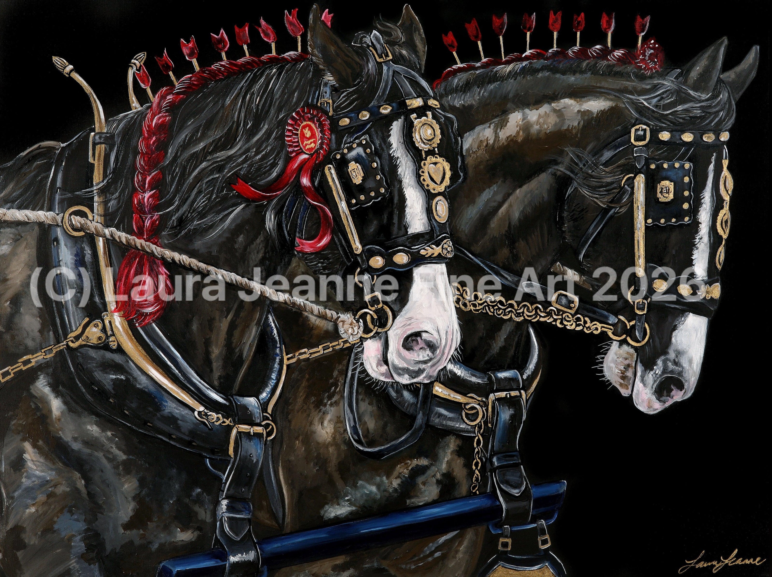 Limited Edition, ‘THE SHIRES’ By Laura Jeanne A2 Size Giclée Prints (42.0 x 59.4cm). - LAURA JEANNE