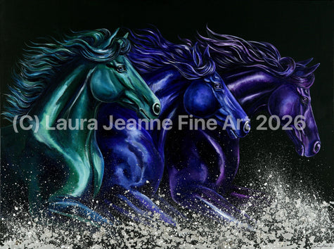 Limited Edition, ‘INTO THE SEA’ By Laura Jeanne A2 Size Giclée Prints (42.0 x 59.4cm). - LAURA JEANNE