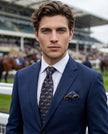 ‘GRAND NATIONAL’ Horse Racing Silk Tie (Navy) By Laura Jeanne