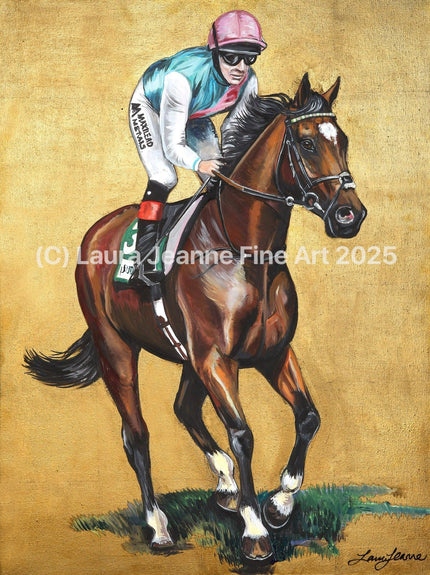 Limited Edition, ‘UNDEFEATED’ (Featuring Frankel) By Laura Jeanne A2 Size Giclée Prints (42.0 x 59.4cm). - LAURA JEANNE