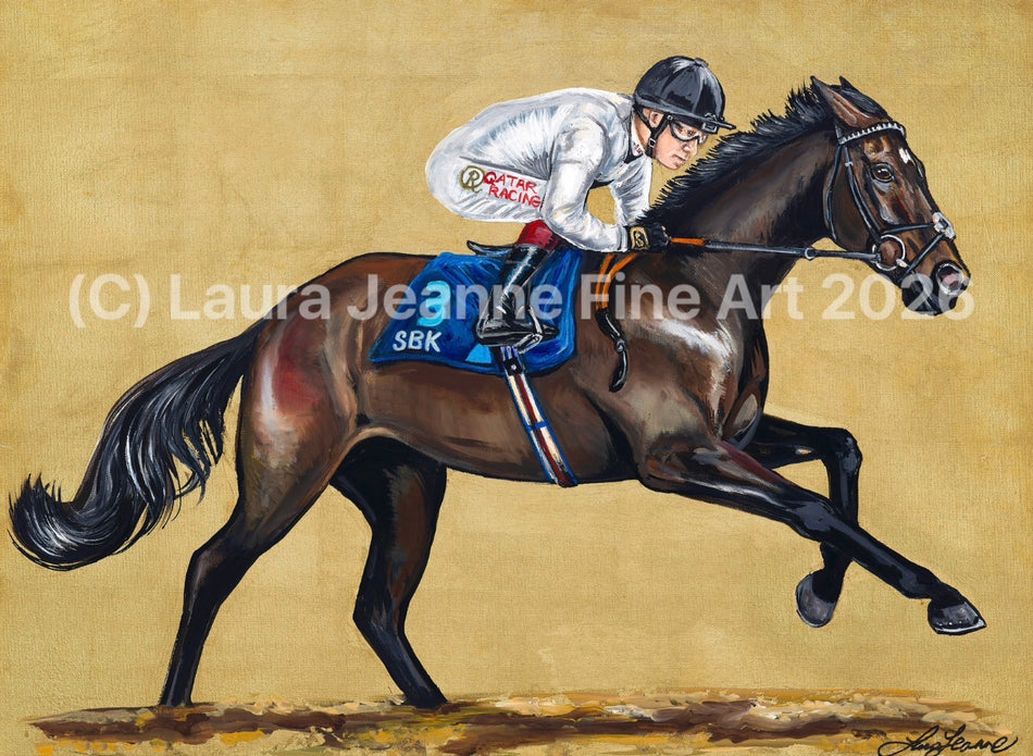 Limited Edition, ‘CONSTITUTION HILL & OISIN MURPHY AT SOUTHWELL, 2026’ (Original Painted for Oisin Murphy) By Laura Jeanne A2 Size Giclée Prints (42.0 x 59.4cm)