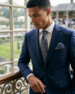 'EPSOM’ Horse Racing Silk Tie (Royal Blue) By Laura Jeanne.