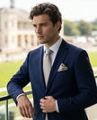 ‘NEWMARKET’ Horse Racing Silk Tie (Light Silver Blue) By Laura Jeanne.