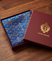 ‘EPSOM’ Silk Pocket Square (Royal Blue) By Laura Jeanne.