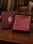 ‘AINTREE’ Silk Pocket Square (Red) By Laura Jeanne.