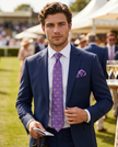 ‘WINDSOR’ Horse Racing Silk Tie (Purple) By Laura Jeanne.