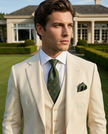 ‘FAIRWAY’ Golf Silk Tie (Green) By Laura Jeanne.