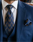 ‘FAIRWAY’ Golf Silk Pocket Square (Navy) By Laura Jeanne.