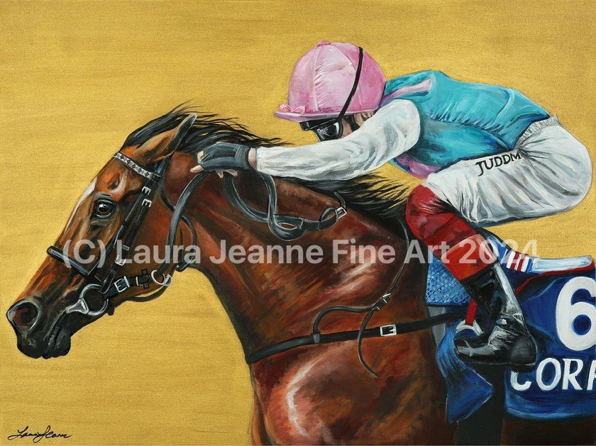 Limited Edition, ‘ENABLE’ Featuring Frankie Dettori. By Laura Jeanne A2 Size Giclée Prints (42.0 x 59.4cm) - LAURA JEANNE