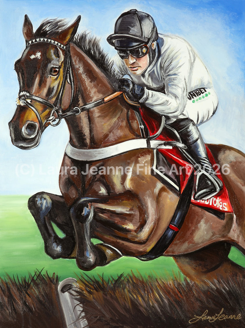 Limited Edition, ‘CONSTITUTION HILL - THE CHAMPION’ (Featuring CONSTITUTION HILL & NICO DE BOINVILLE) By Laura Jeanne A2 Size Giclée Prints (42.0 x 59.4cm). - LAURA JEANNE