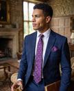 'HONEY BEE' Country Collection Silk Tie (Purple) By Laura Jeanne