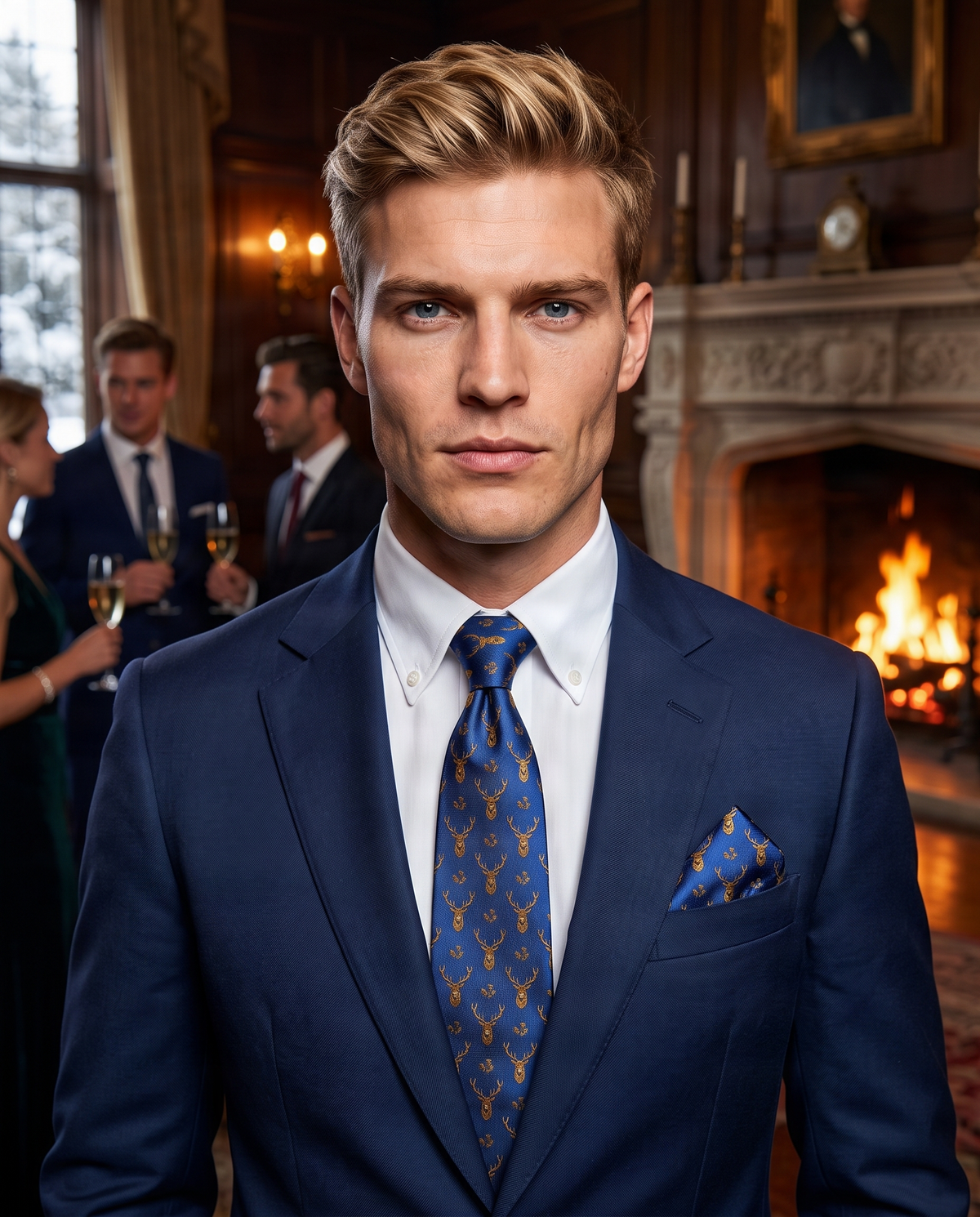 MONARCH' Country Collection Silk Tie (Royal Blue) By Laura Jeanne