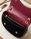 *PRE-ORDER - LIMITED AVAILABILITY* The, 'CHELSEA ROSE' Leather & Suede Saddle Bag By Laura Jeanne (Black). Expected arrival: End November (Estimate Only)