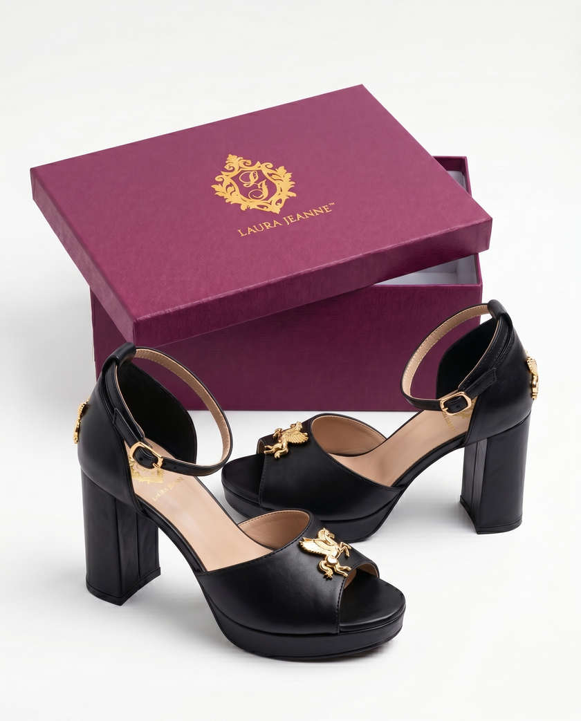 ** PRE ORDER! ** 'PEGASUS' Platform Leather Shoes. Exclusively Designed By Laura Jeanne. ENJOY 20% OFF FOR 2 WEEKS ONLY WITH CODE 'LJ20' Expected Delivery: Mid- End September (Estimate only)