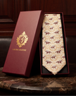 ‘YORK’ Horse Racing Silk Tie (Cream Lemon) By Laura Jeanne.