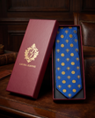 ‘CHAMPION’ Football Silk Tie (Royal Blue) By Laura Jeanne.