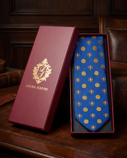 ‘CHAMPION’ Football Silk Tie (Royal Blue) By Laura Jeanne.