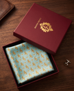 ‘BRIGHTON’ Silk Pocket Square (Turquoise) By Laura Jeanne.
