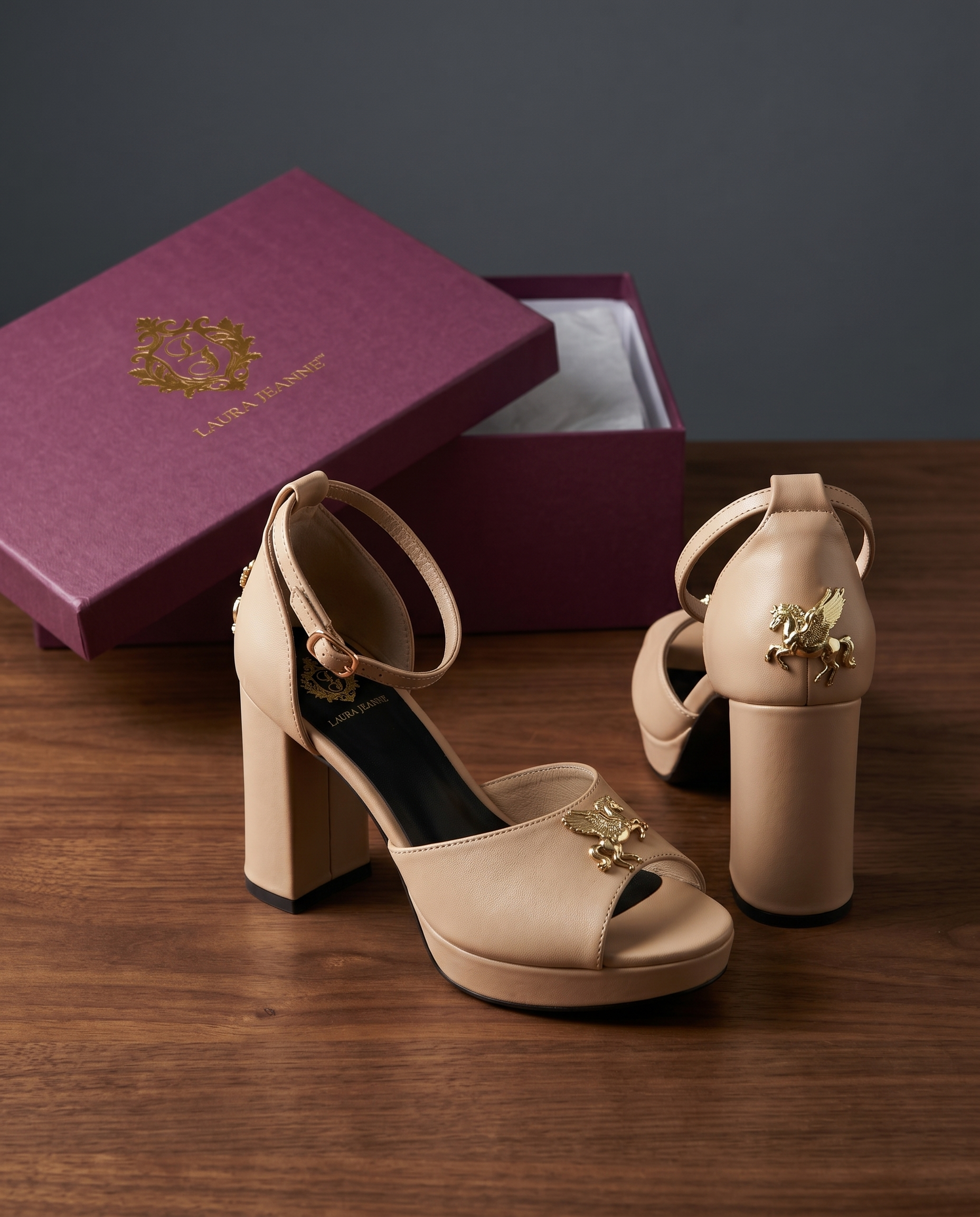 ** PRE ORDER! ** 'PEGASUS' Platform Leather Shoes. Exclusively Designed By Laura Jeanne. ENJOY 20% OFF FOR 2 WEEKS ONLY WITH CODE 'LJ20' Expected Delivery: Mid- End September (Estimate only)