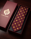 ‘CHAMPION’ Football Silk Tie (Merlot) By Laura Jeanne.