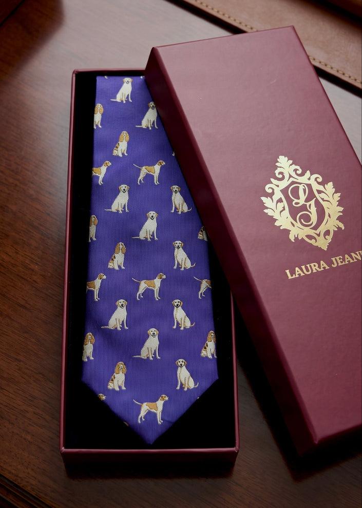 HOUND' Country Collection Silk Tie (Indigo) By Laura Jeanne